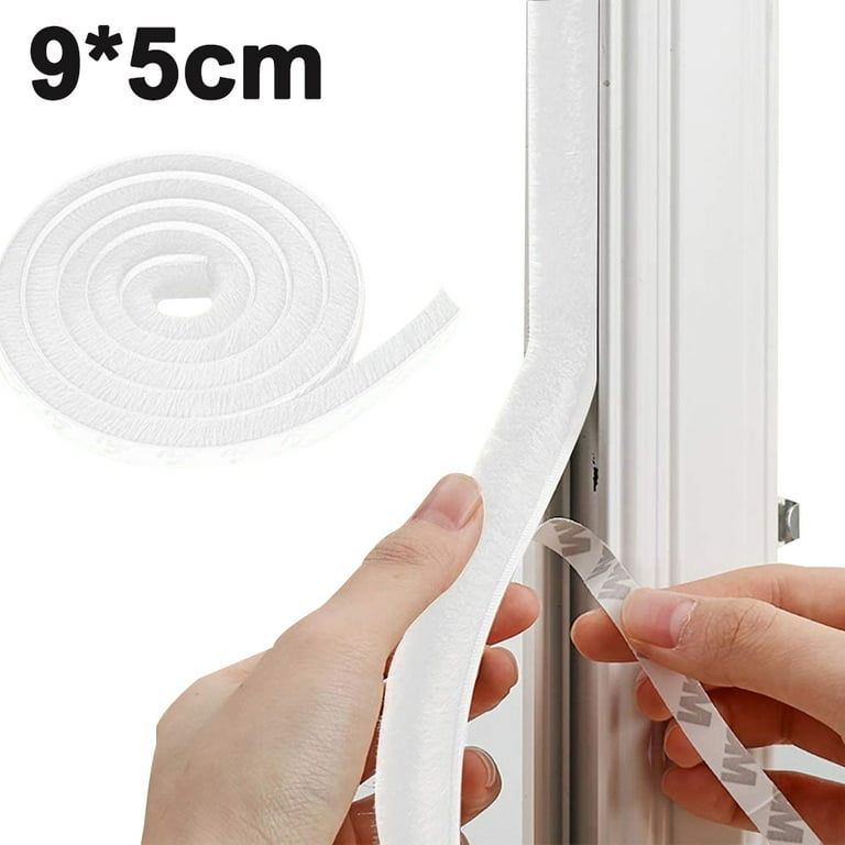 Weather Stripping Seal Strip for Doors and Windows,Indoor Seal WeatherStrip  Insulation Soundproofing Draught Excluder Strip Self-Adhesive Backing Seals  Suitable for Cracks and Gaps 