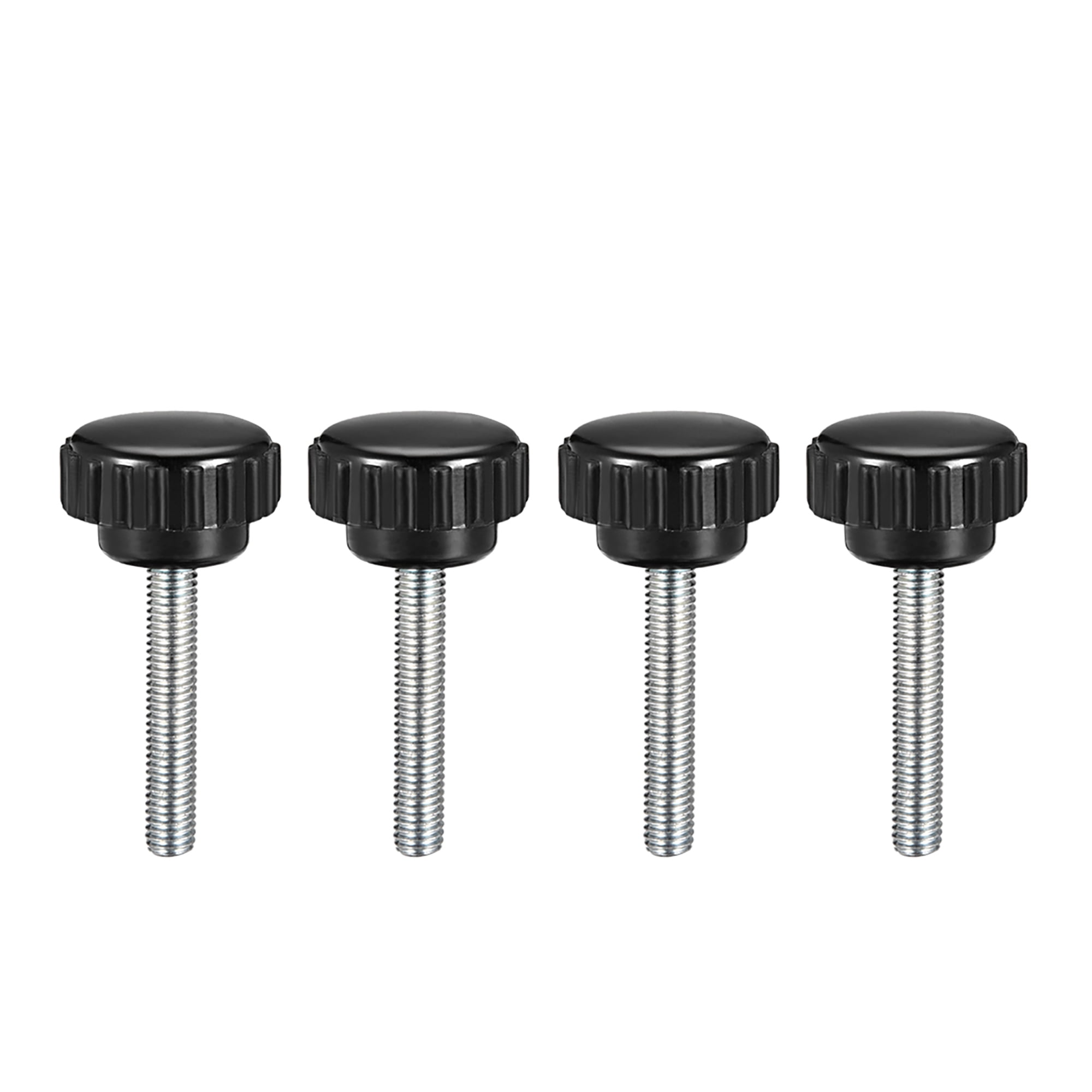 Uxcell M5 x 30mm Male Thread 21mm Round Head Knurled Clamping Knobs 4
