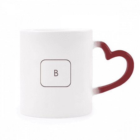 

Keyboard Symbol B Heat Sensitive Mug Red Color Changing Stoneware Cup