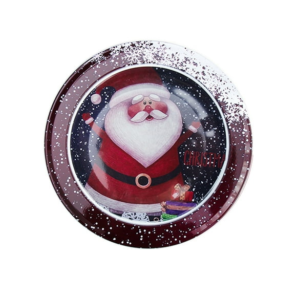 1pc Clear Window Xmas Candy Box Xmas Decorative Cookies Case Xmas Storage Box