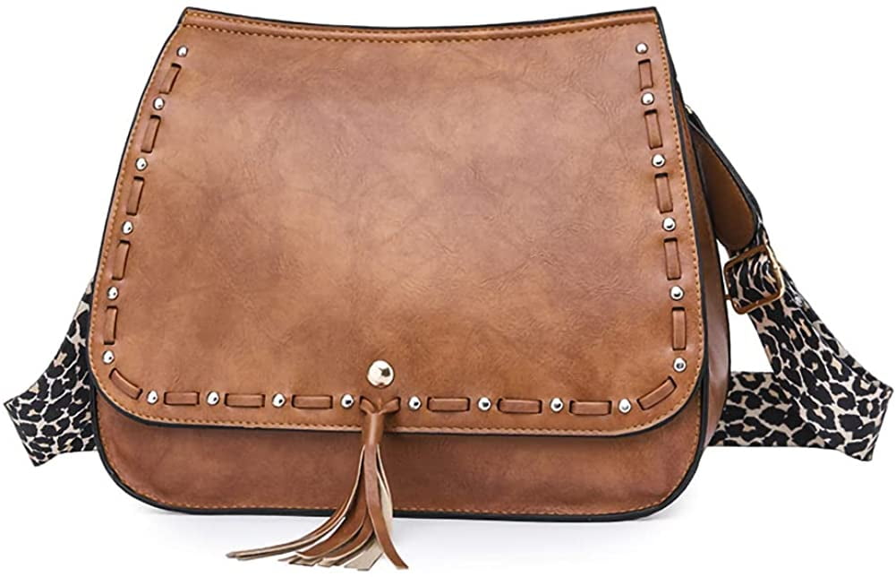Women Shoulder Bag Leopard Tote Handbag Purse Crossbody Messenger Satchel Wallet 