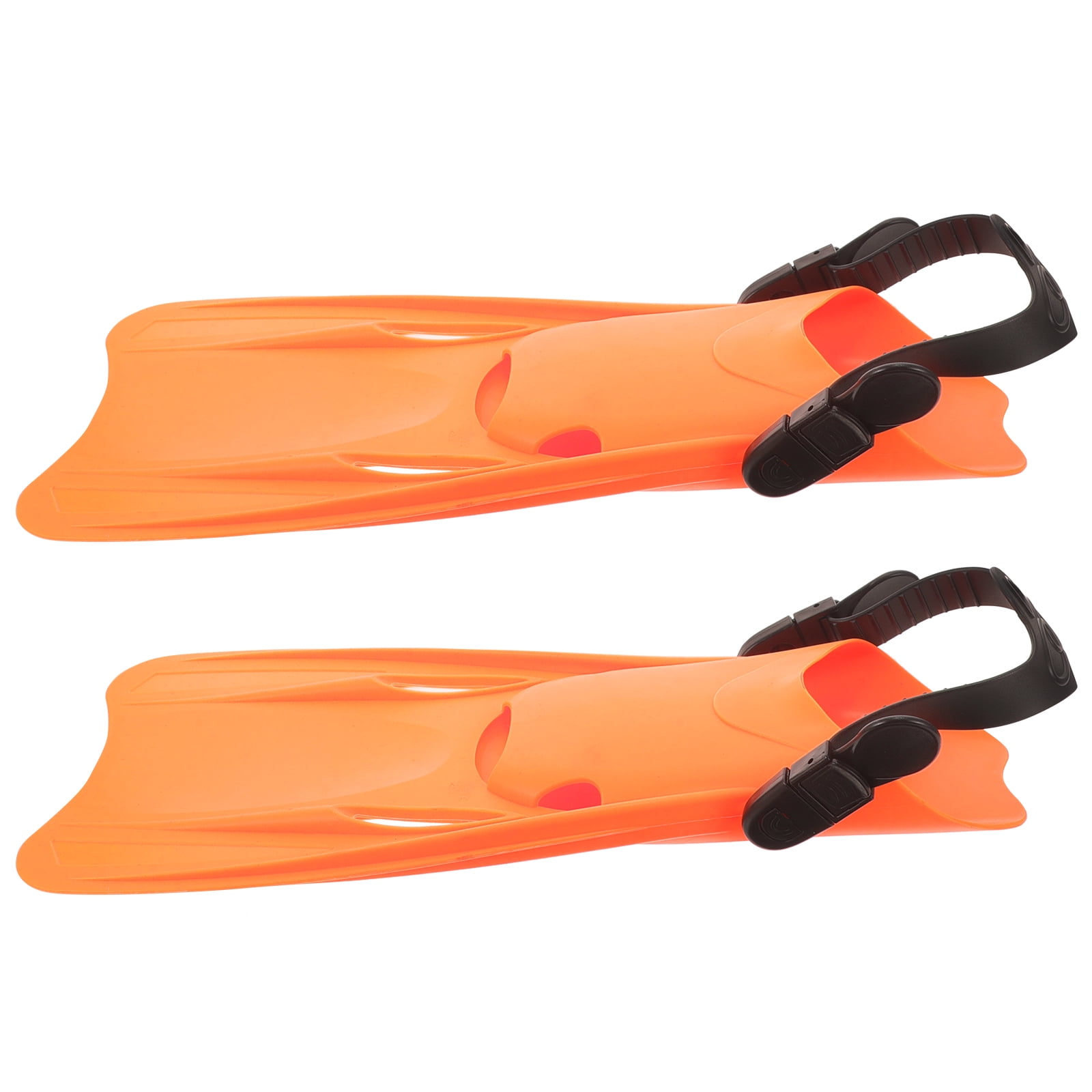 FONDOTIN Swim Training Fins for Adults, 1 Pair Orange Dive Fins with Comfortable Fit and Heel Support Pads