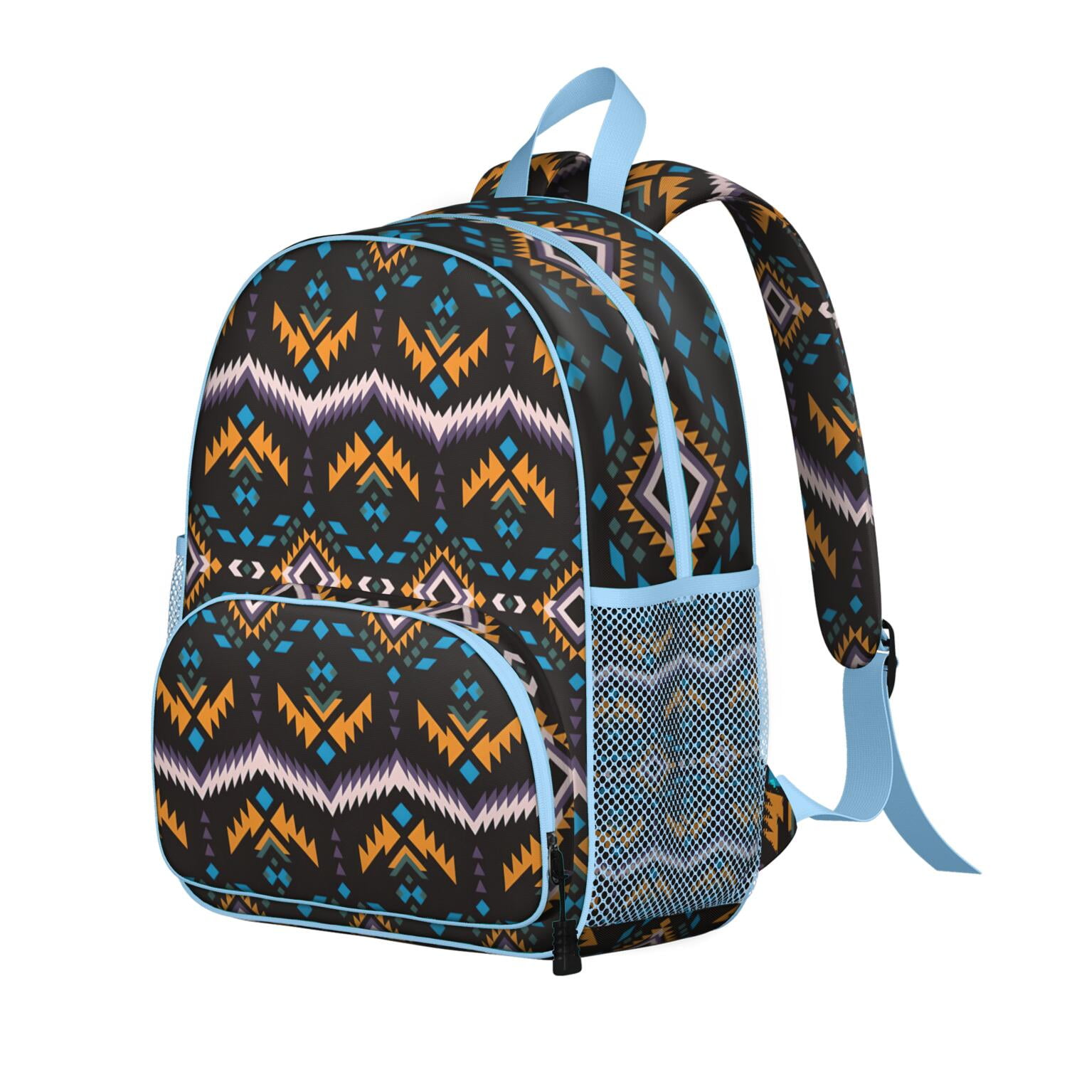 Earthy Aesthetic Student Backpack – Boho Style Abstract Floral