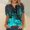 Blue, variant on HOMBOM Womens Tops Dressy Casual Short Sleeve V-Neck Floral Print Blue Button Down Shirts Y2k Tops