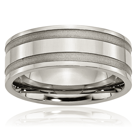 titanium 8mm wedding band ring