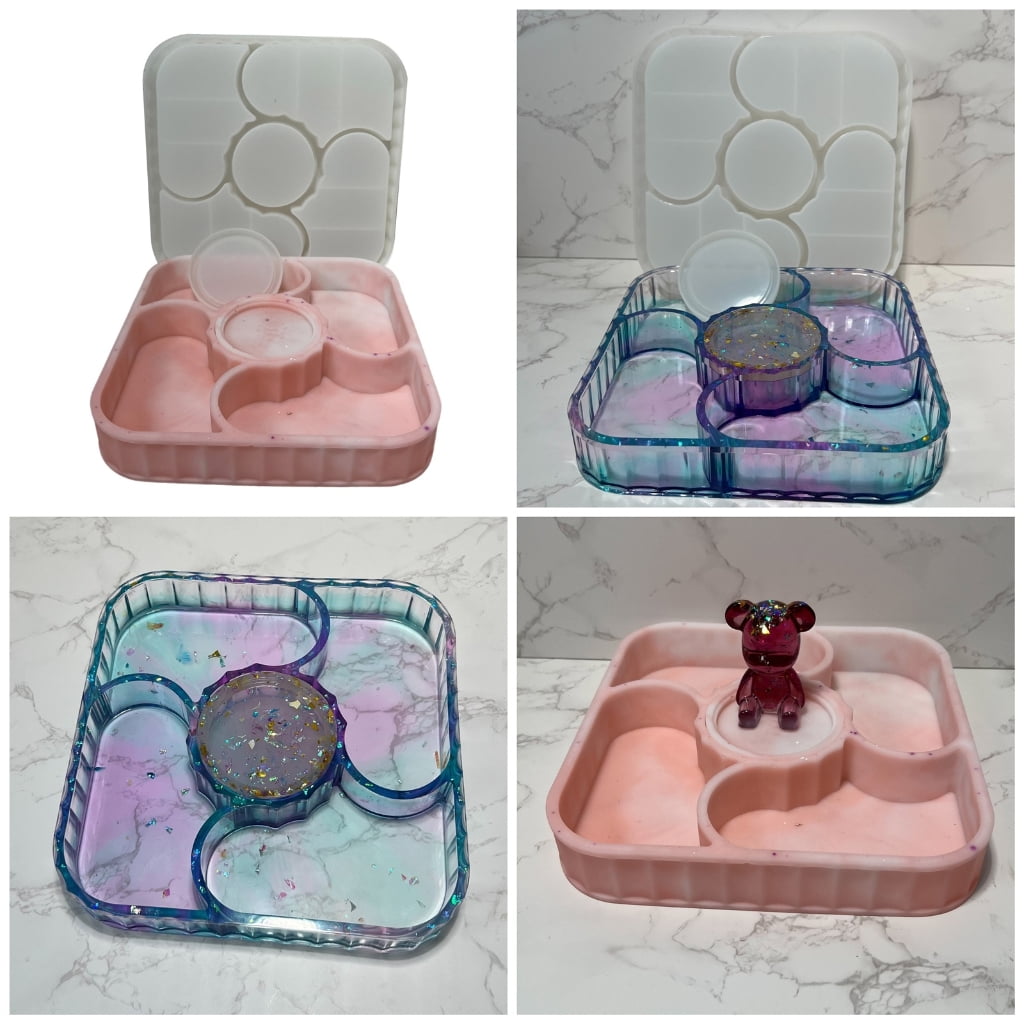 BQBQERT Stylish Silicone Mold Fruit Trays Resin Fruit Storage Box Silicone Suitable for Projects