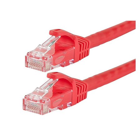 UPC: 0844660098201 | Monoprice Flexboot Cat6 Ethernet Patch Cable – Network Internet Cord – RJ45  Stranded  550Mhz  UTP  Pure Bare Copper Wire  24AWG  3ft  Red