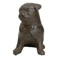 thumbnail image 4 of Rustic Cast Iron Metal Whimsical Fawn Pug Puppy Dog Sitting Figurine Decor, 4 of 8