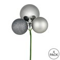 thumbnail image 2 of Vickerman Piques de Noël avec Boule de 18 Pouces en Argent Calcaire (Ensemble de 4), 2 of 2