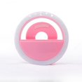 thumbnail image 2 of LED temporizador automático lámpara de anillo línea de anillo iluminación de relleno de campo lámpara de cámara de teléfono móvil temporizador carga USB, rosa, 2 of 5