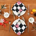 thumbnail image 4 of Bestwell 1 pcs Valentine's Day Love Heart Cloth Napkins ,Reusable Washable Polyester Dinner Table Napkins for Family,Kitchen,Dining,Party Decor, 4 of 7