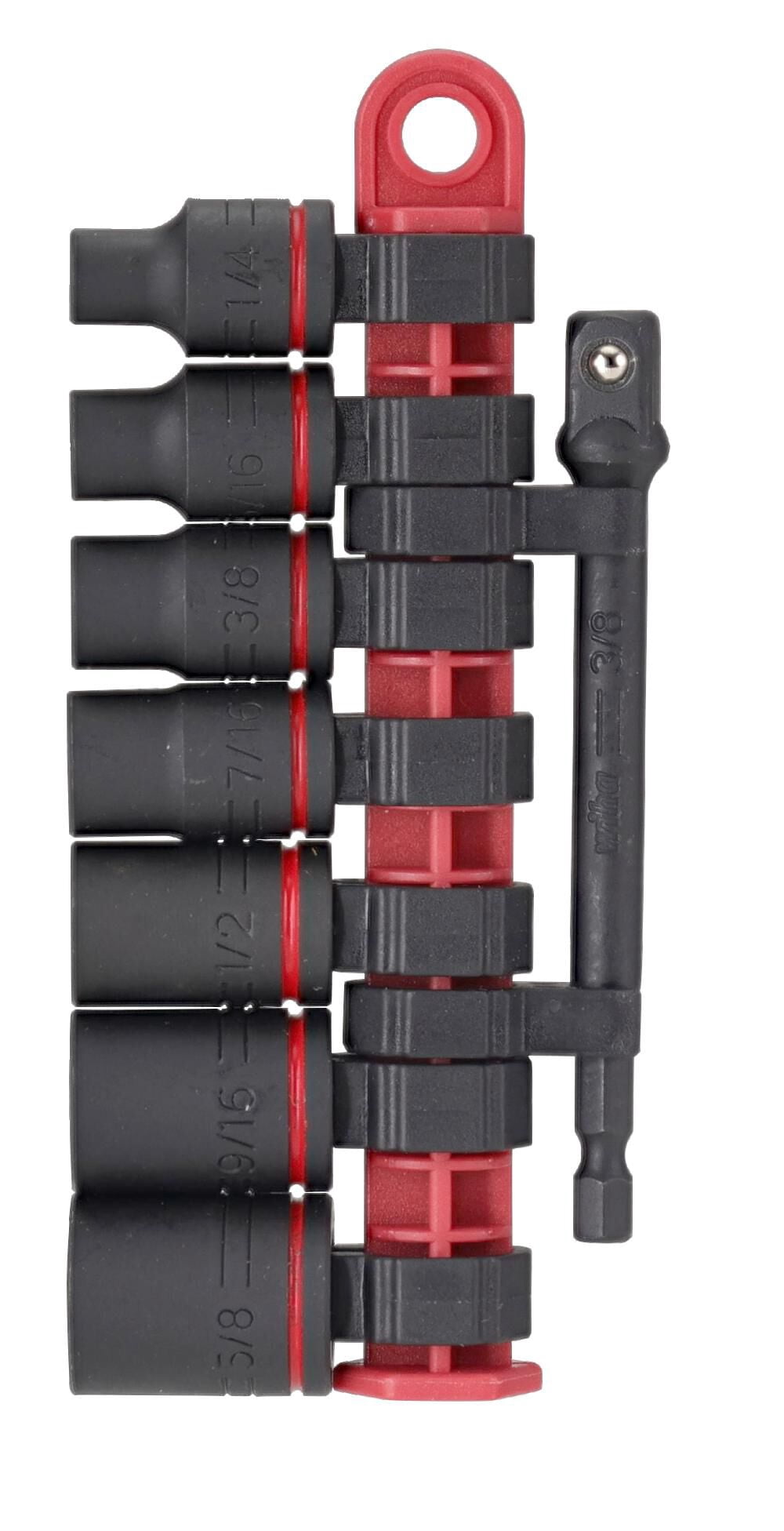 Wiha 3/8 Inch Drive Sae Impact Socket Set, 8 Pieces