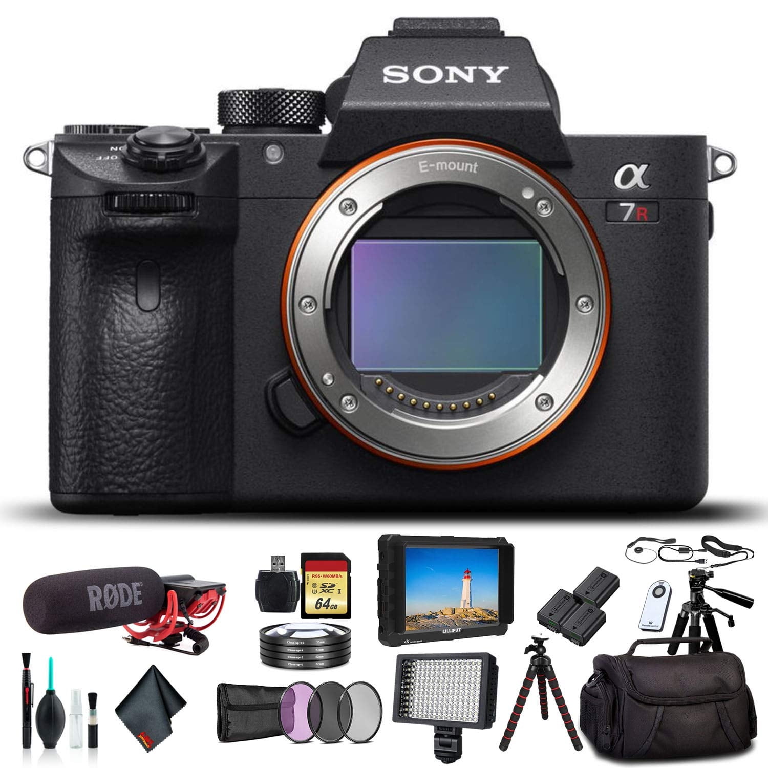 Sony Alpha a7R III Mirrorless Camera ILCE7RM3/B with Bag 2x Extra Batteries Plus Essential Accessories Bundle(International Model)