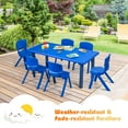 thumbnail image 5 of Gymax Kids Plastic Rectangular Learn and Play Table Playroom Kindergarten Home Blue, 5 of 10