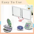 thumbnail image 3 of Cuadros Decorativos DIY cristal diamante espejo portátil Mandala arte artesanía conjunto espejo de bolsillo para niña Wdftyju de costura negro 4 estilos, 3 of 8