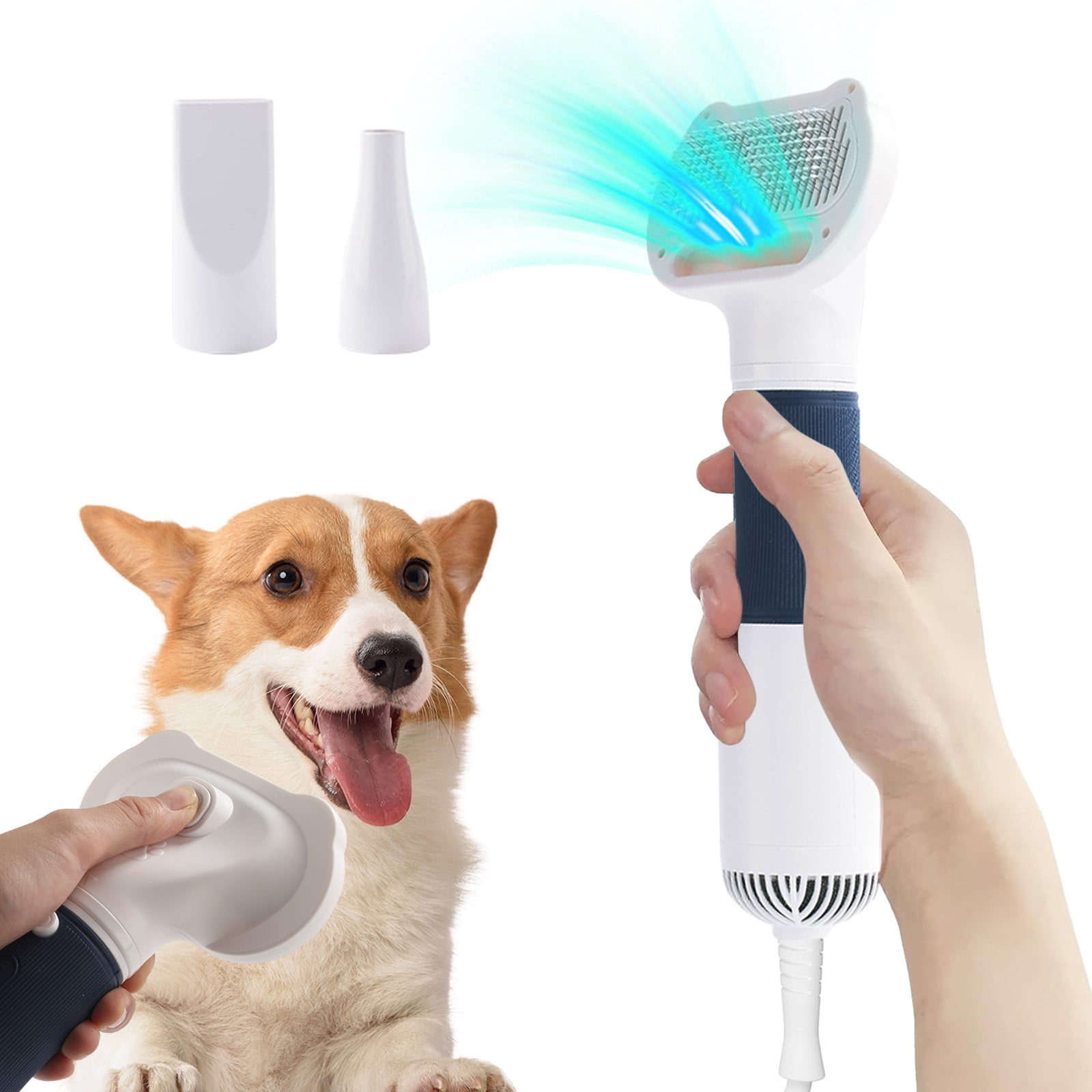 zanvin husband gifts 3 In 1 Pet Grooming Hair Dryer Slicker Brush Dog Hair Dryer Brush Pet Grooming Dryer Brush With Adjust 3 Airflow Heat Settings Walmart