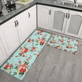 thumbnail image 2 of Pioneer Flower Floral Print Pattern Kitchen Rugs Sets Of 2,Anti Fatigue Kitchen Mat Rugs Non Slip Washable,Decorative Kitchen Floor Mats for Kitchen,Sink,Laundry,17"x30"+17"x47", 2 of 7