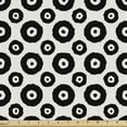 thumbnail image 1 of Geometric Fabric by the Yard, Disc Shaped Sketchy Jumble Circles Grunge Hand Drawn Abstract Design, Decorative Upholstery Fabric for Sofas and Home Accents, Charcoal Grey Coconut by Ambesonne, 1 of 5