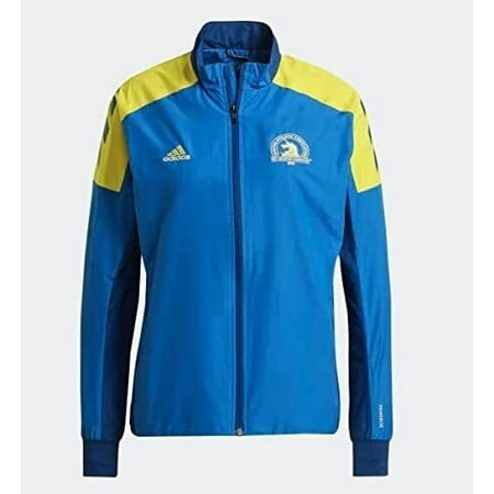 Adidas GQ8332 Women's Blue & Yellow Long Sleeve Running Track Jacket Size S HY91