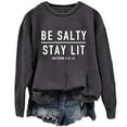 thumbnail image 4 of Clothing Sweatshirt for Women Be Stay Lit Sweatshirt for Women Loose Fit Sayings Shirt Gifts for Women Oversized Sweatshirt for Women Gray Xxl, 4 of 4
