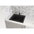 thumbnail image 2 of Ruvati Drop-in Topmount Granite Composite Single Bowl Kitchen Sink - Midnight Black, 2 of 6