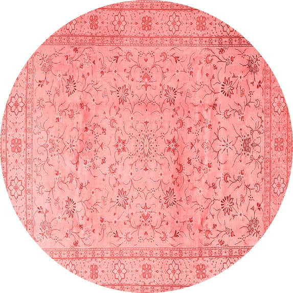Ahgly Company Indoor Round Persian Red Traditional Area Rugs, 6' Round