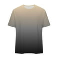 thumbnail image 4 of Zylanna Men's Short Sleeve T-Shirts, Crew Neck Summer Gradient Color Lightweight Daily leisure Tops for Men Black Size M, 4 of 5