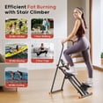 thumbnail image 3 of Foldable Stair Stepper Machine - Vertical Stair Climber for  Gym, Full- Cardio Workout Equipment with Adjustable Handlebar & Pedals, Extended Step Range Design, 3 of 6