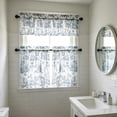 thumbnail image 5 of Gumesh Kitchen Curtains, Short Non-See-Through Privacy Tier Curtains, Light Filtering Semi Sheer Small Window Drapes for Bathroom Cafe, 3Pcs, 5 of 7
