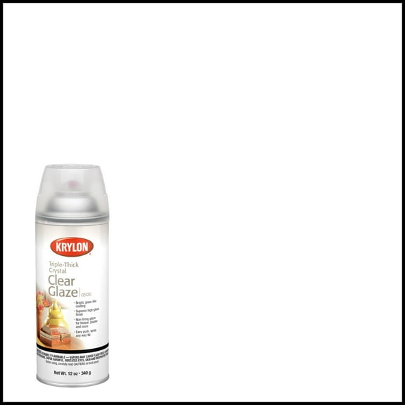 Krylon I00500A07 Krylon Triple-Thick Crystal Clear Glaze Clear High Gloss 12 oz Spray Paint, Multi-Surface, (1 Piece, 1 Pack)