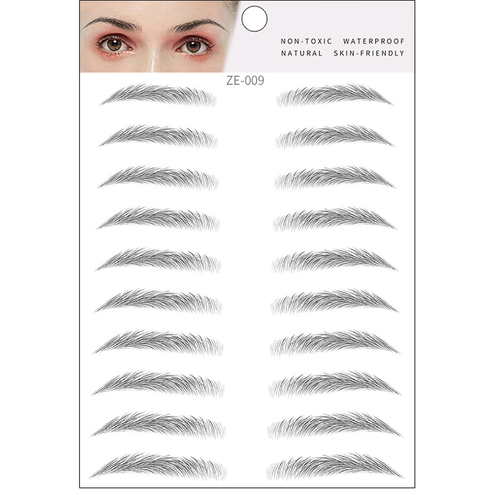 HSMQHJWE Ultra Duration Numbing Eyebrow Stickers Waterproof European And American Broken Eyebrow