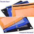 thumbnail image 4 of Pencil Pouch 3 Ring Binder, 3 Pack 3 Color Zipper Pencil Pouch Pencil Case Bag, 4 of 7