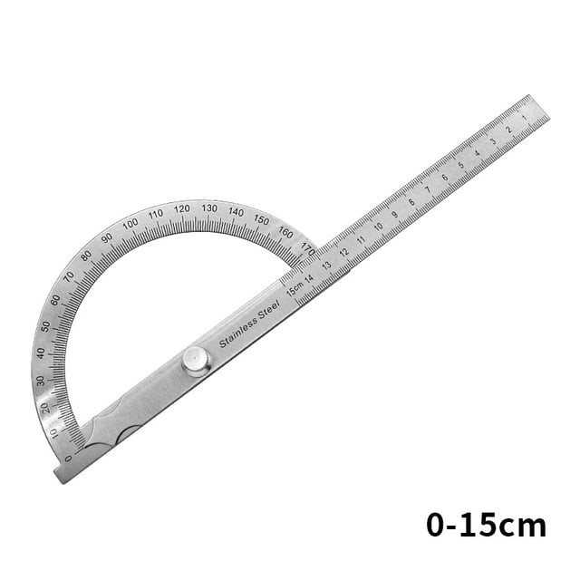 15cm Large Hollow Stainless Steel Angle Finder Tool - 0-180 Degree Protractor with Clear Markings for Woodworking, Carpentry & Metal Projects - Durable, Compact 180° Arc Measuring Gauge for Precision