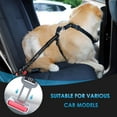 thumbnail image 3 of Cinturón de seguridad para perros SlowTon, paquete de 2 arneses de coche ajustables, negro, 3 of 7