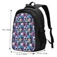 thumbnail image 5 of Balery cool Skull colorful Print USB Charging Backpack for Men and Women - Water-Resistant, Anti-Theft Laptop Backpack with USB Port for Travel, Work, School, and College, 5 of 7