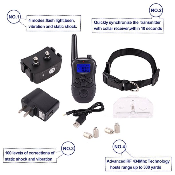 Collar antiladridos recargable para perros, resistente al agua, antiladridos, productos para mascotas (negro) Tmvgtek Para estrenar