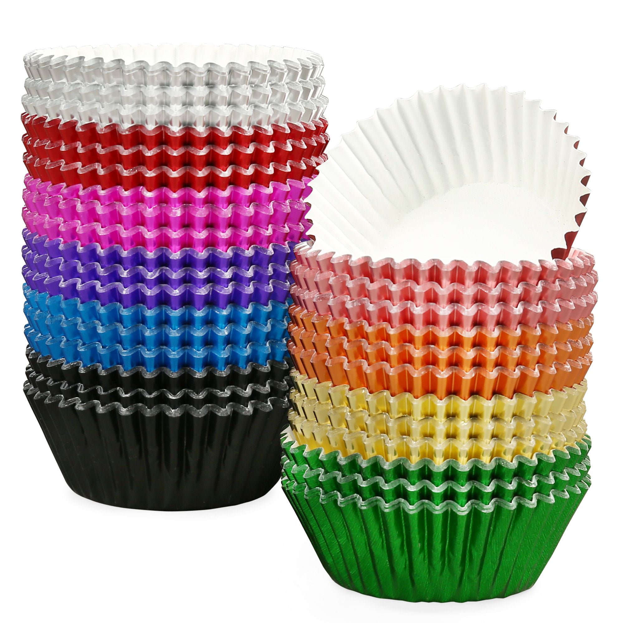 500pc Foil Cupcake Liners Wrappers 10 Colors Standard Size Muffin 500pc-foil-cupcake-liners-wrappers-10-colors-standard-size-muffin