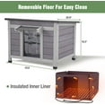 thumbnail image 3 of MEDEHOO Heated Outdoor Cat House with Heating Pad, Weatherproof Cat Shelter, Feral Cat House with Insulated Liner for Keep Warm in Winter, 3 of 7