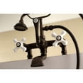 thumbnail image 2 of Aqua Vintage AE211T5 Aqua Vintage 7" Center Deck-Mount Clawfoot Tub Faucet with Hand Shower, Oil Rubbed Bronze, 2 of 6