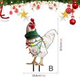 thumbnail image 6 of EWASWON Christmas 2 Pack Santa Hat Chicken Christmas Yard Stakes - Metal Outdoor Decor for Garden, Lawn & Porch, Holiday Christmas Decorations, 6 of 8