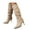 White, variant on Womens Knee High Boots Suede Pointed Toe Stiletto High Heel Slouchy Side Zipper Booties