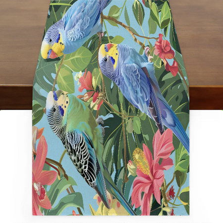 

Qzaxky Table Runner Boho Table Runner Tropical Birds Bohemian Boho Outdoor Table Runner Decoration for Indoor Outdoor Home Dinner Party Wedding Decor 13 x 48 Inch