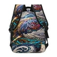 thumbnail image 5 of KLL Psychedelic Shark Artwork Print Casual Backpack for Men Women,Travel Casual Backpack Outdoor Activities Bag Daypack for Travel Hiking Shopping Daily, 5 of 5