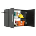 thumbnail image 2 of Prepac HangUps 30" Upper Wooden Garage Storage Cabinet in Black, 2 of 22