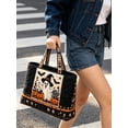 thumbnail image 5 of Women's Halloween Bag,Reusable Handbag for Shopping, Outdoors, Cruises, Vacations, Travel Tote Bags,3D Quilted, Spacious, Spooky Design, 5 of 8