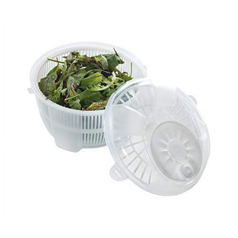 Mabel Home Salad Spinner, Salad Tosser and Mixer, 5,5 Quart, Vegetable  Spinner -EXTRA Salt&Pepper Shaker inc. (White)