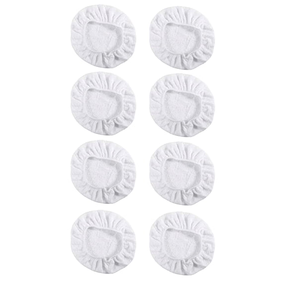 Stiff Kitchen Brush 8Pack Car Polisher Pad Bonnet (5 To 6 Inches) Soft Microfiber Polishing Bonnet Buffing Pad Cover,White Kitchen Cleaning Brush