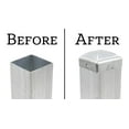thumbnail image 5 of 2 1/2" x 2 1/2" Square Pressed Steel Dome Caps Galvanized Steel (10 Pack), 5 of 5