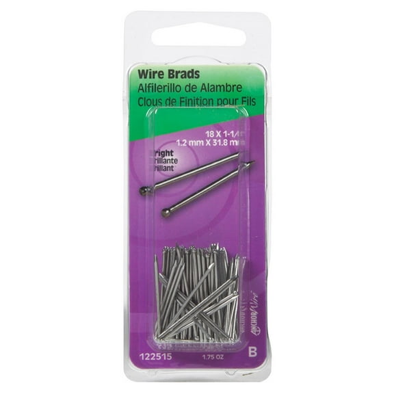 Hillman 122515-N Brad Nails 1-1/4", Bright Steel