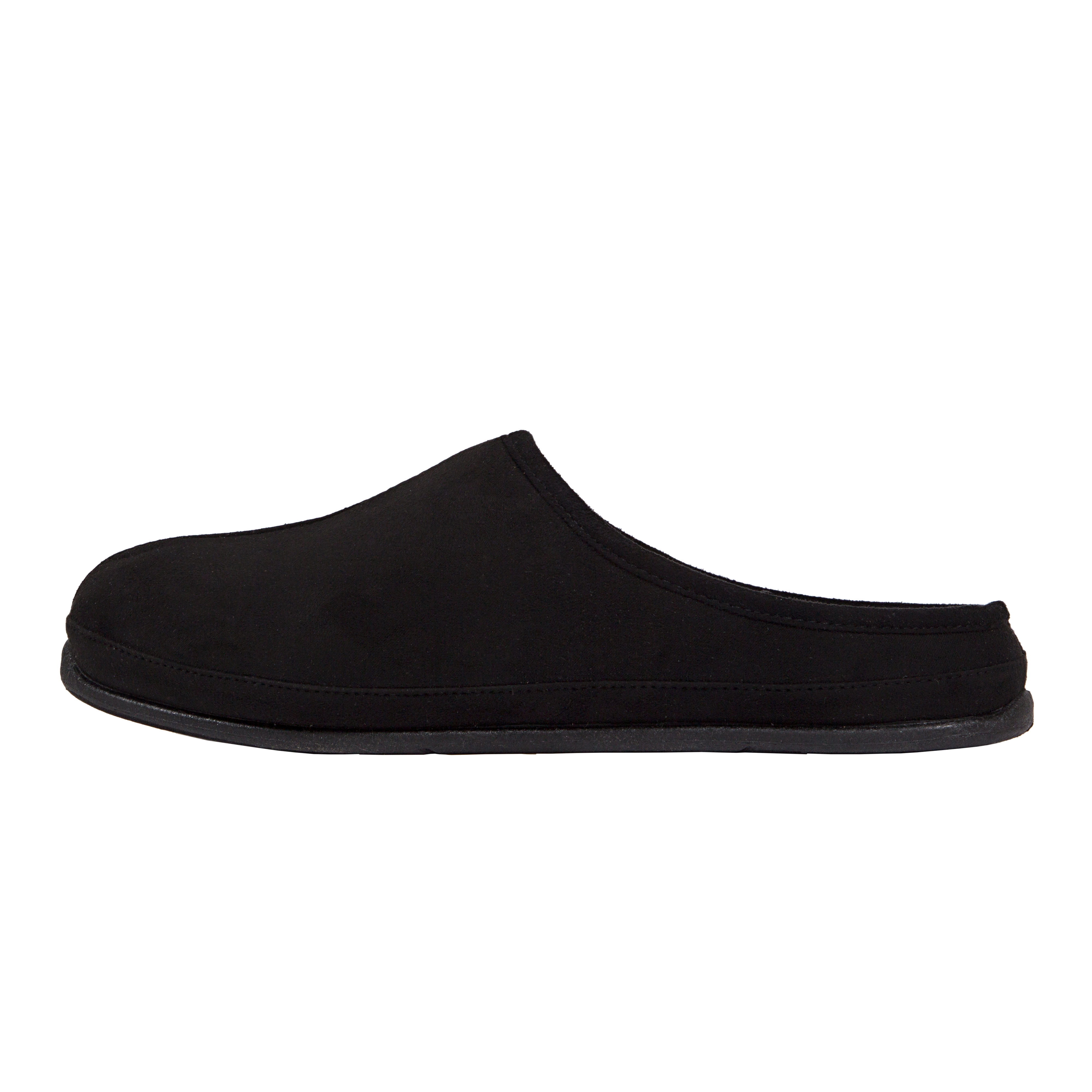DEER STAGS SLIPPEROOZ Mens Black Shock Absorption Comfort Wherever Round Toe Slip On Slippers Shoes 12 M